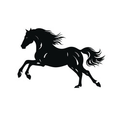 Horse silhouette, SVG isolated graphic, horses, beautiful animal