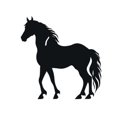 Horse silhouette, SVG isolated graphic, horses, beautiful animal