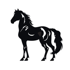 Horse silhouette, SVG isolated graphic, horses, beautiful animal