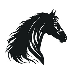Horse silhouette, SVG isolated graphic, horses, beautiful animal