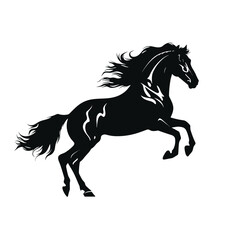 Fototapeta na wymiar Horse silhouette, SVG isolated graphic, horses, beautiful animal