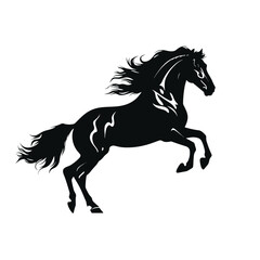Horse silhouette, SVG isolated graphic, horses, beautiful animal