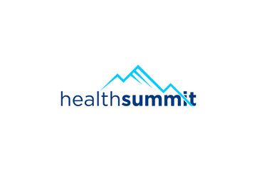 Summit mountain logo design modern simple minimalist hill outdoor vector template