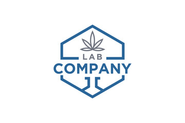 CBD lab logo design legal marijuana legal icon symbol vector template