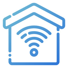 smarthome icon in line gradient style