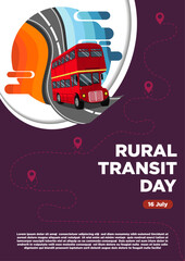 Poster Templates Out of the Box Rural Transit Day with the Feel of a City Bus Trip Suitable for use as a Background or Banner