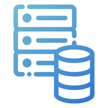 database icon in line gradient style