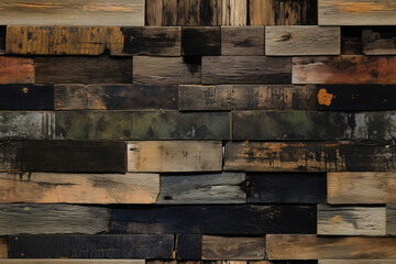Nahtlos wiederholendes Muster - Textur schwarze dunkle Holzwand mit Balken