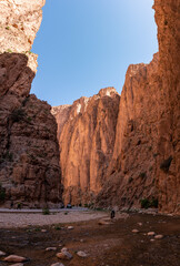 Impressive Todra gorge in the Atlas mountains of Morocco