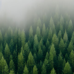 Fototapeta premium Misty Alaskan Forest