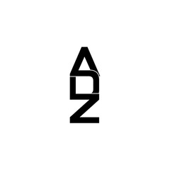 adz initial letter monogram logo design