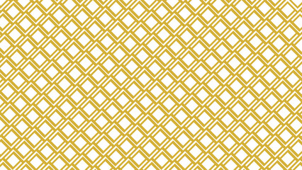 Seamless golden outline square pattern, abstract geometric repeating square frames on white background. Vector illustration