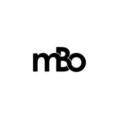 mbo lettering initial monogram logo design