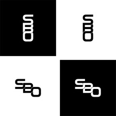 sbo initial letter monogram logo design set