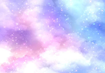 Photo sur Plexiglas Violet background with stars 