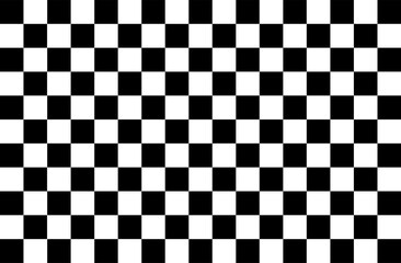 Vector of black and white chessboard. Seamless pattern for wallpaper, background, shirt, fashion, flag, cover skin, fashion, carpet, wrapping paper. White and black checkered background.