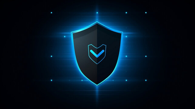 Cybersecurity Creative Illustration using Shield. Cloud Security, 8K