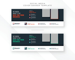 Modern business advertisement social media cover web banner ad minimal design