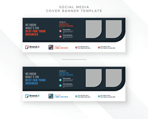 Modern business advertisement social media cover web banner ad minimal design