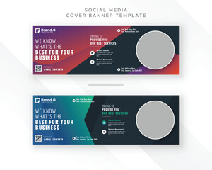 Modern business advertisement social media cover web banner ad minimal design