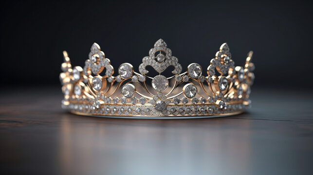 crown of diamonds HD 8K wallpaper Stock Photographic Image