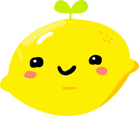 smiling yellow lemon
