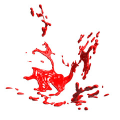 Liquid Ink Splash RED TRANSPARENT BACKGROUND Transparent PNG