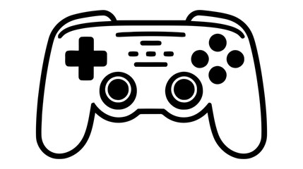 Minimal Gaming Symbol - Stream modern Games - Wireless Controller Icon - Vector illustration