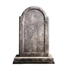 tombstone gravestone isolated on white, generative ai - obrazy, fototapety, plakaty