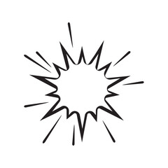 Isolated colored empty comic speech bubble Vector