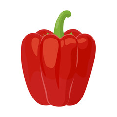 パプリカのイラスト素材_赤_ベクターイラスト