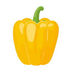 パプリカのイラスト素材_黄色_ベクターイラスト