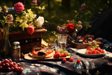 Cute mouse on a light background. Generative AI