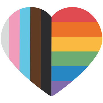 LGBTQIA heart flag