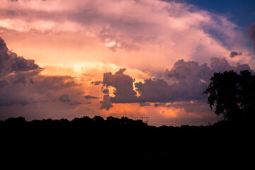 sunset in the mountains