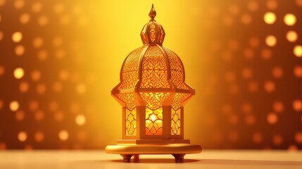 Obraz premium Islamic background with golden lattern