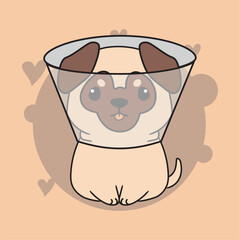 Isolated cute dog cartoon character Vector