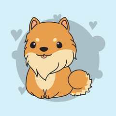 Isolated cute dog cartoon character Vector