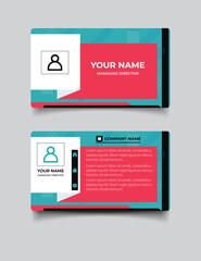 Business card template modern vector design