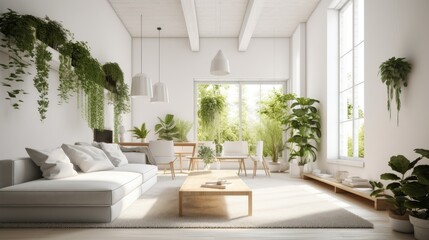 Fototapeta premium Modern bright interior . 3D rendering