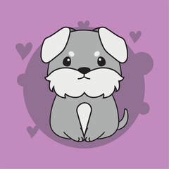 Isolated cute dog cartoon character Vector