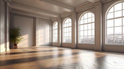 empty room with a window