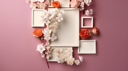 pink and white frame
