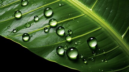 leaf with drops