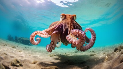 octopus in the ocean
