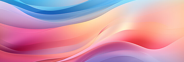 Obraz premium web headers banners. Ideal for web headers, banners, backgrounds, and panoramic banners, these meticulously arranged color gradients showcase beautiful shades of gentle pastel colors. Generative AI