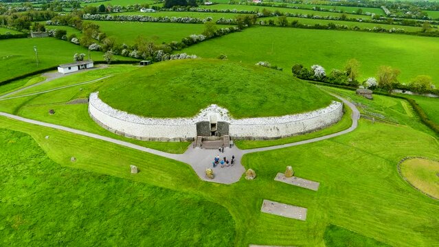 Newgrange, a famous prehistoric monument in Ireland, UNESCO World Heritage Site