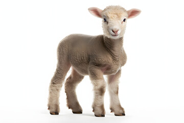 little lamb isolated on white background