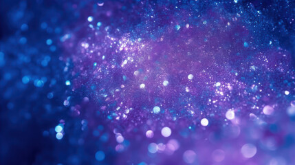 Soft violet lighting, magic sparkles lights background.