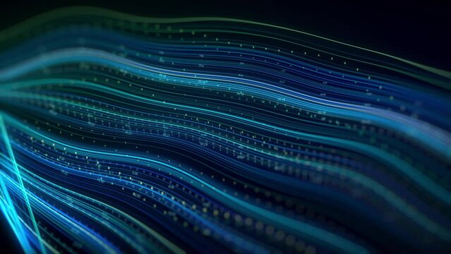 Data Waves Transfer in a 3D animation